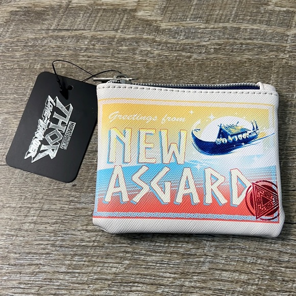 New Bioworld Disney Marvel Thor Love and Thunder New Asgard Coin Purse Wallet - Picture 1 of 4